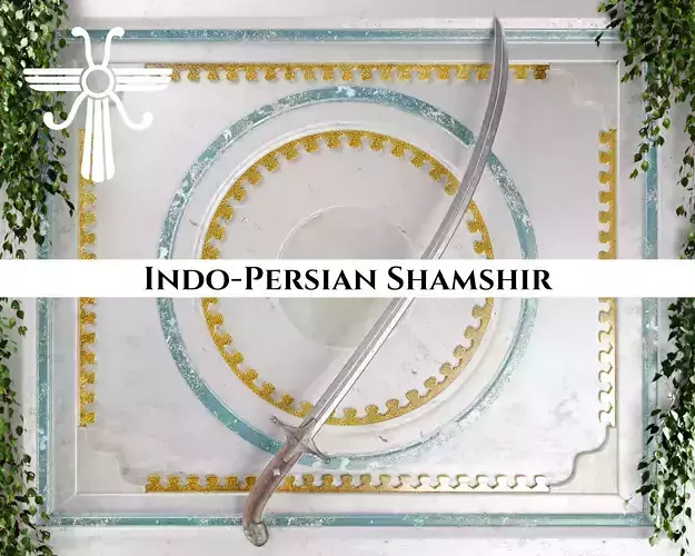 Ancient Indo Persian Shamshir Low-poly 3D model