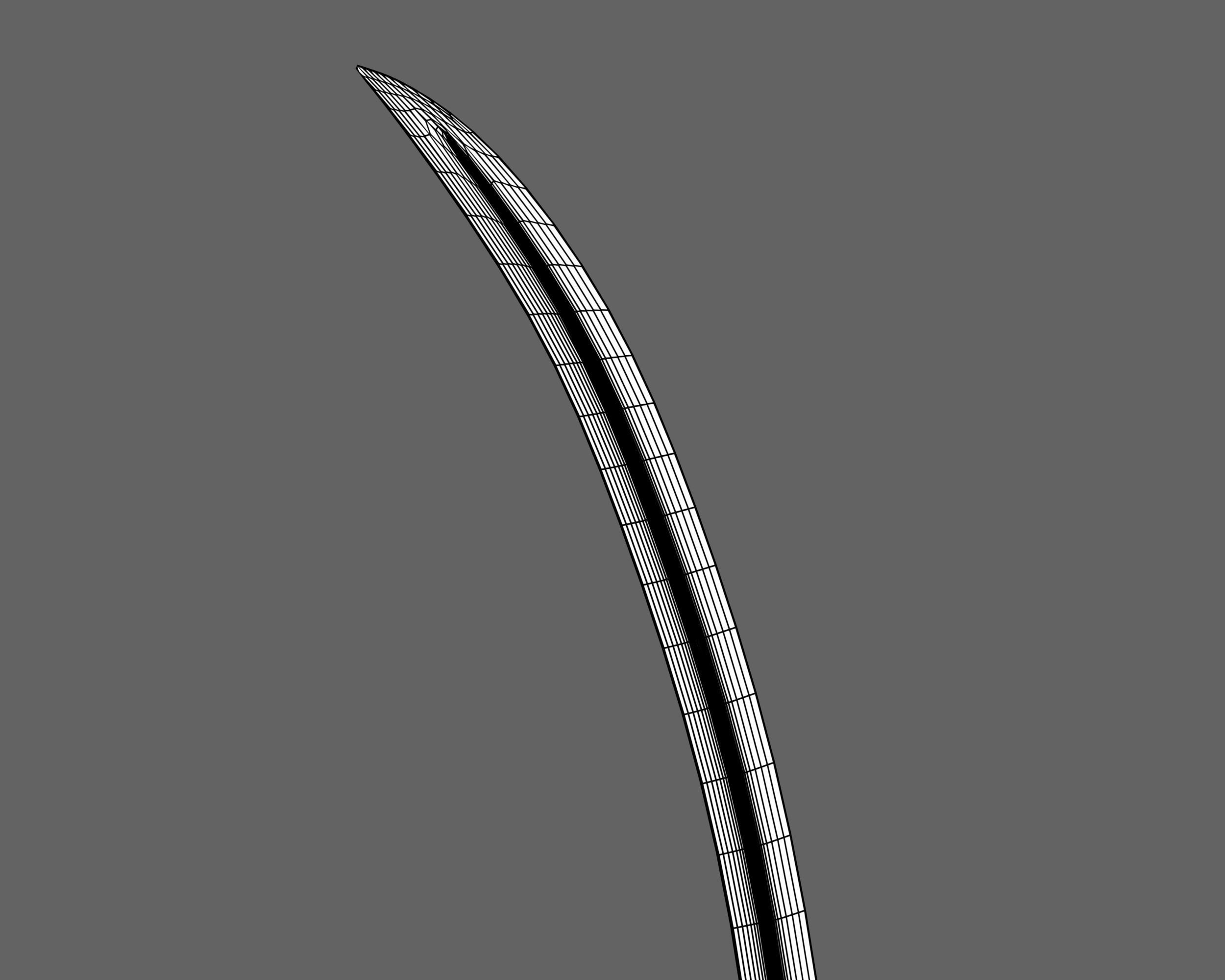 Ancient Indo Persian Shamshir Low-poly 3D model_10