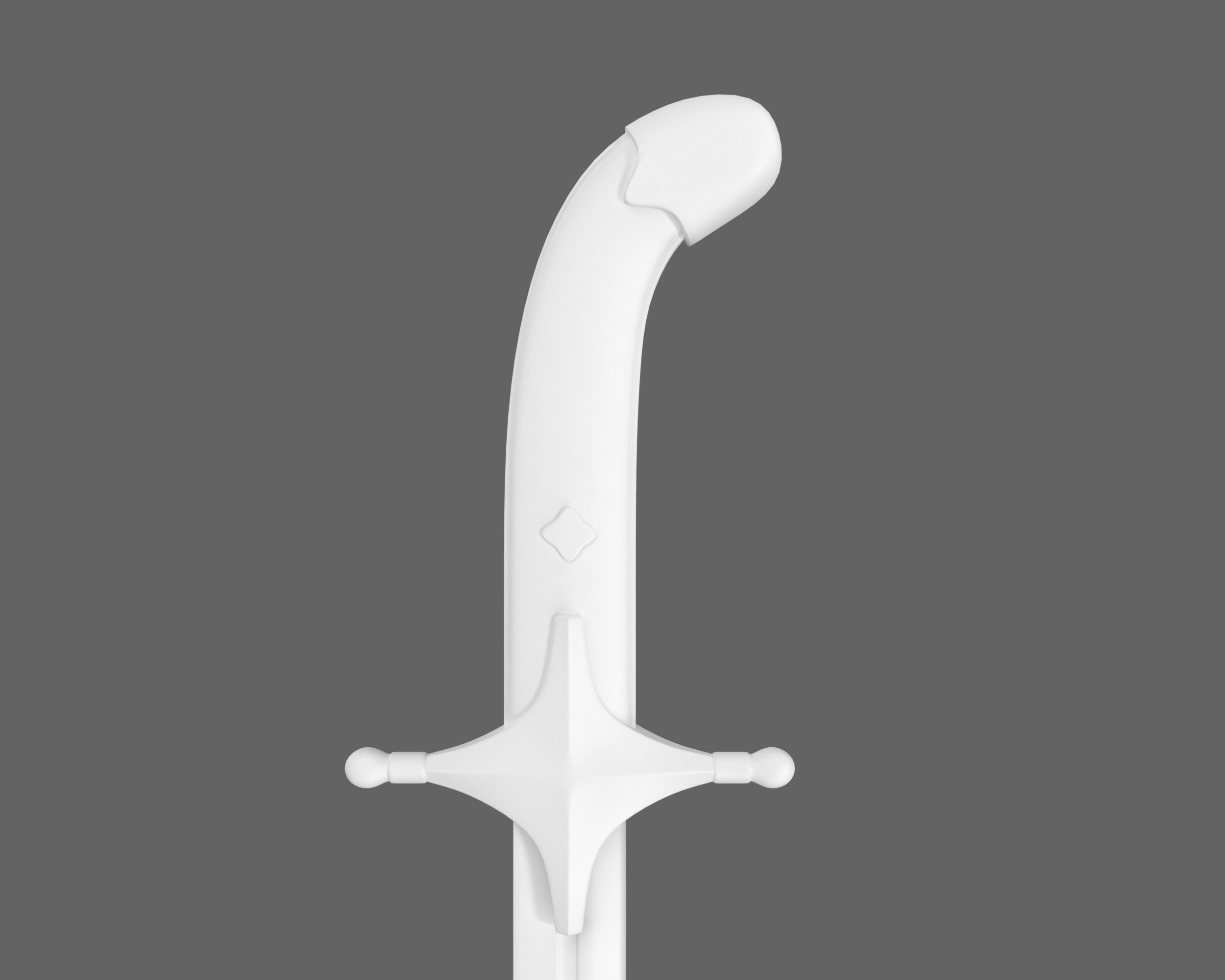 Ancient Indo Persian Shamshir Low-poly 3D model_12