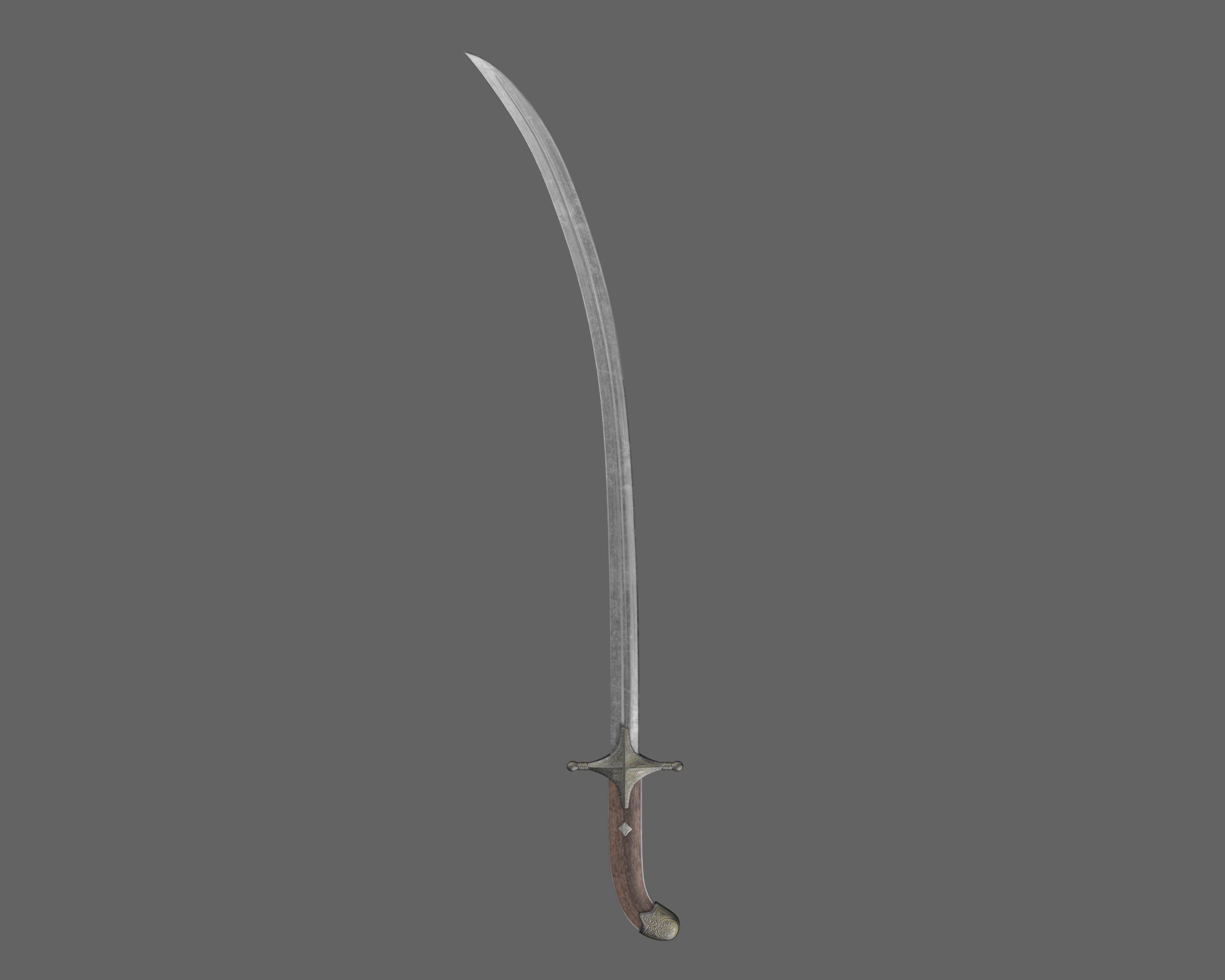 Ancient Indo Persian Shamshir Low-poly 3D model_5