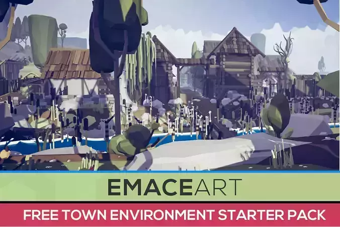 Free Fantasy Medieval Town Props Pack