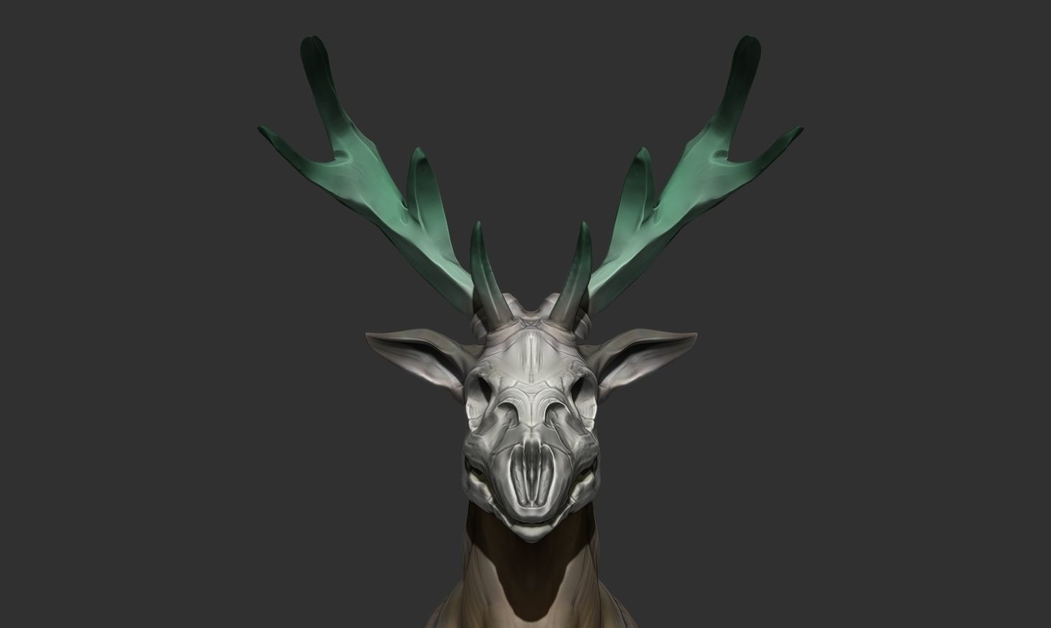 Crystal Deer Low-poly 3D model_5