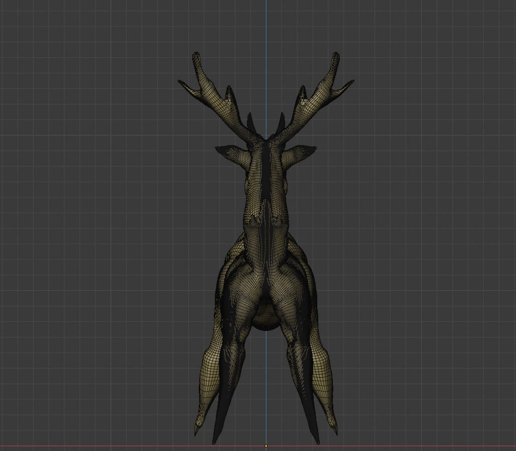 Crystal Deer Low-poly 3D model_7