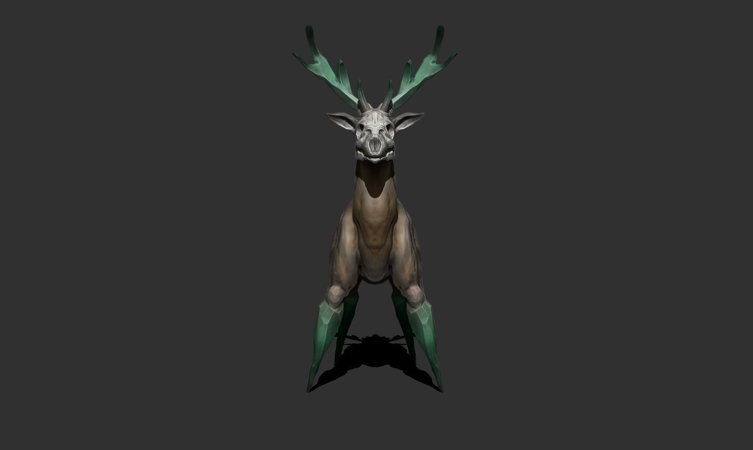 Crystal Deer Low-poly 3D model_2