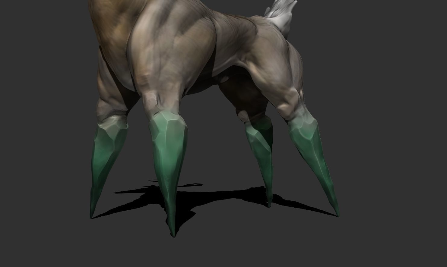 Crystal Deer Low-poly 3D model_6