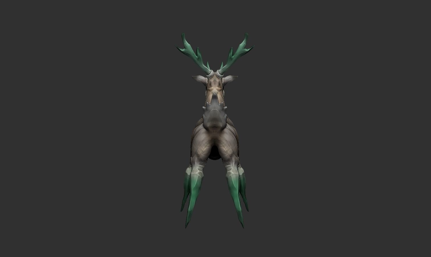 Crystal Deer Low-poly 3D model_4