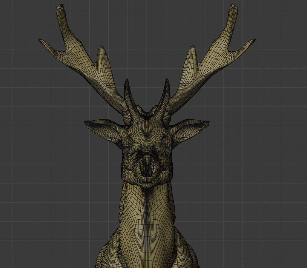 Crystal Deer Low-poly 3D model_11
