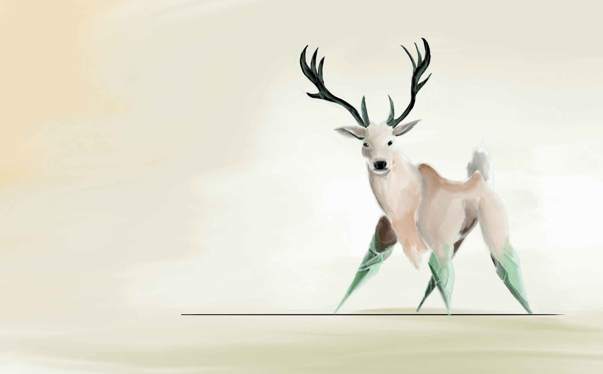 Crystal Deer Low-poly 3D model_12