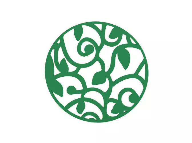 Coaster leaf in shape of egg 3D print model_0