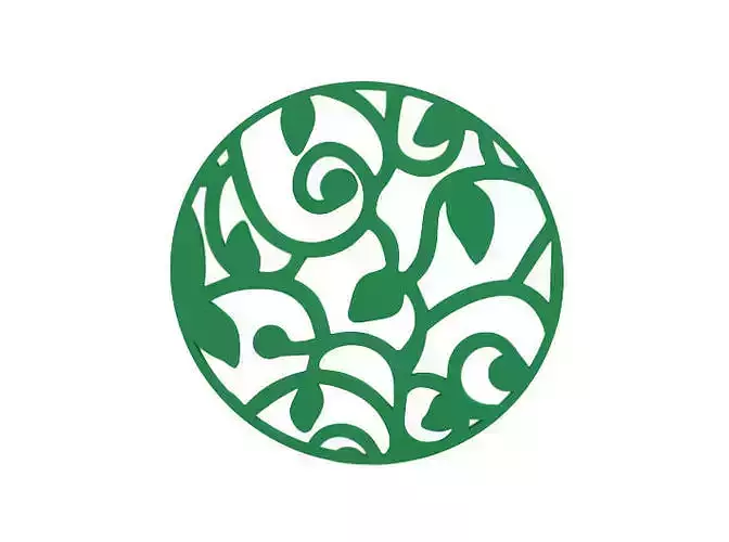 Coaster leaf in shape of egg