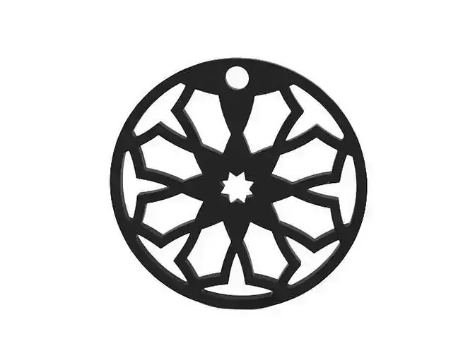 Earring ornament with circular design