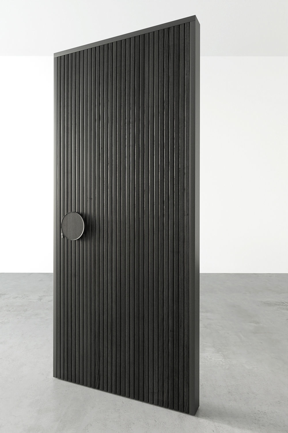 Modern black entrane door 3D model_13