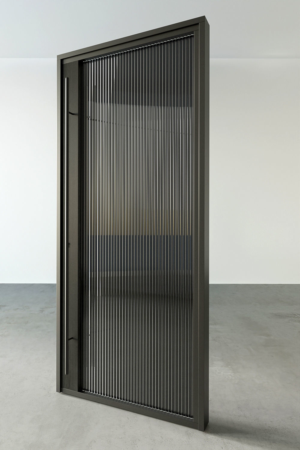 Modern black entrane door 3D model_8