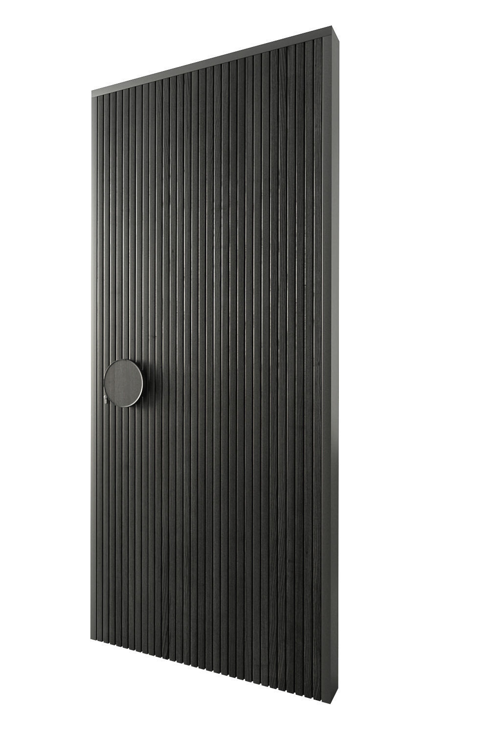 Modern black entrane door 3D model_15