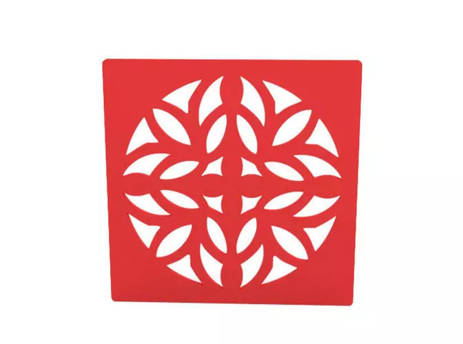 Coaster laser cut design 3D print model_0