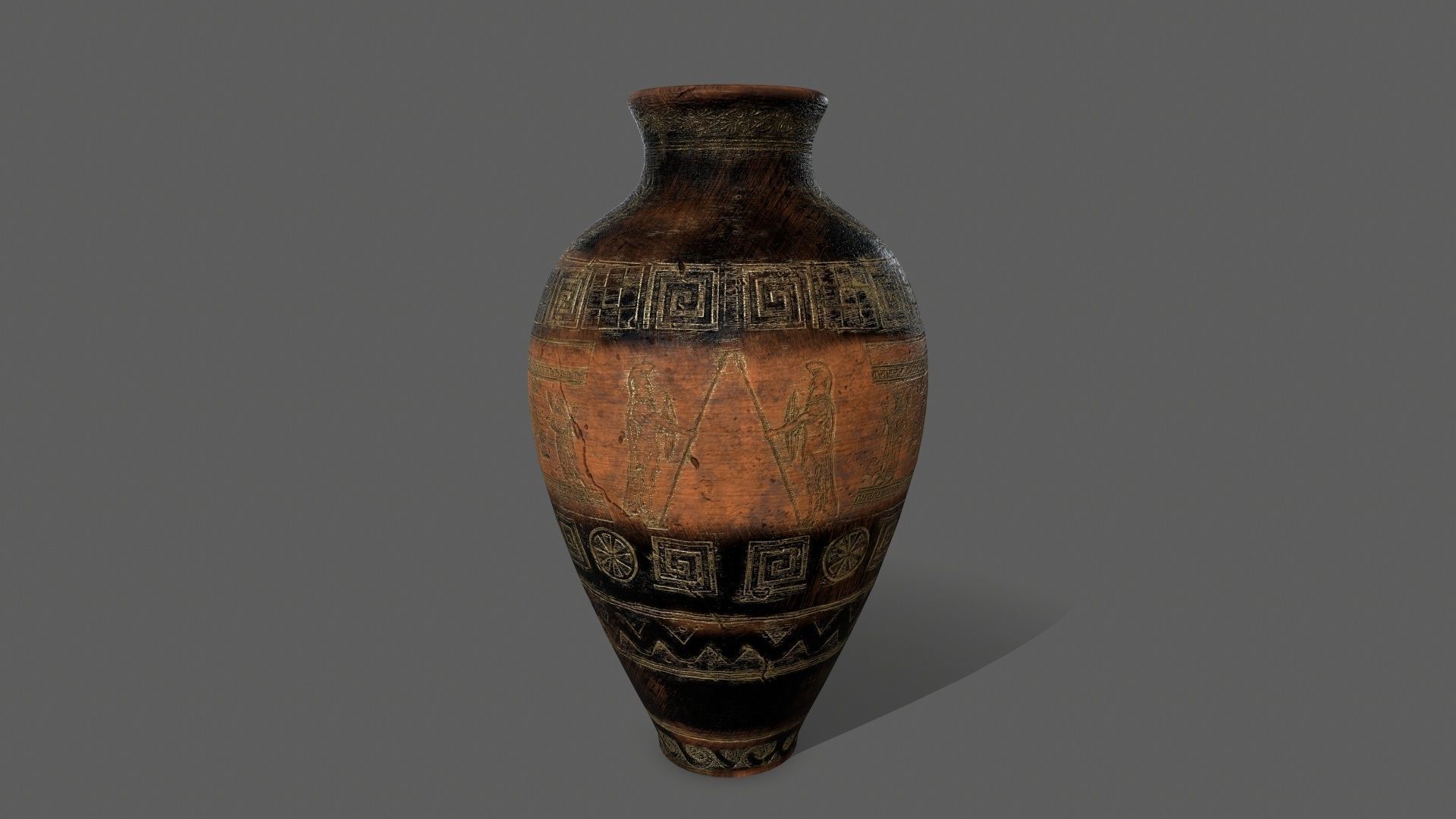 vase set greek Low-poly 3D model_25