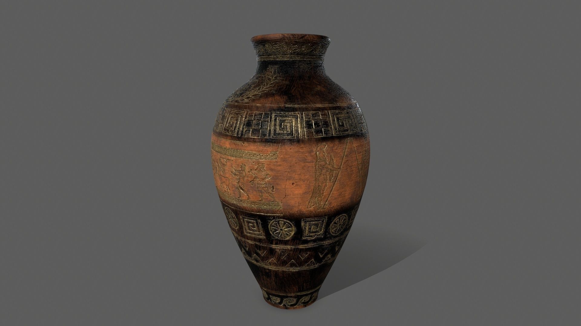 vase set greek Low-poly 3D model_27