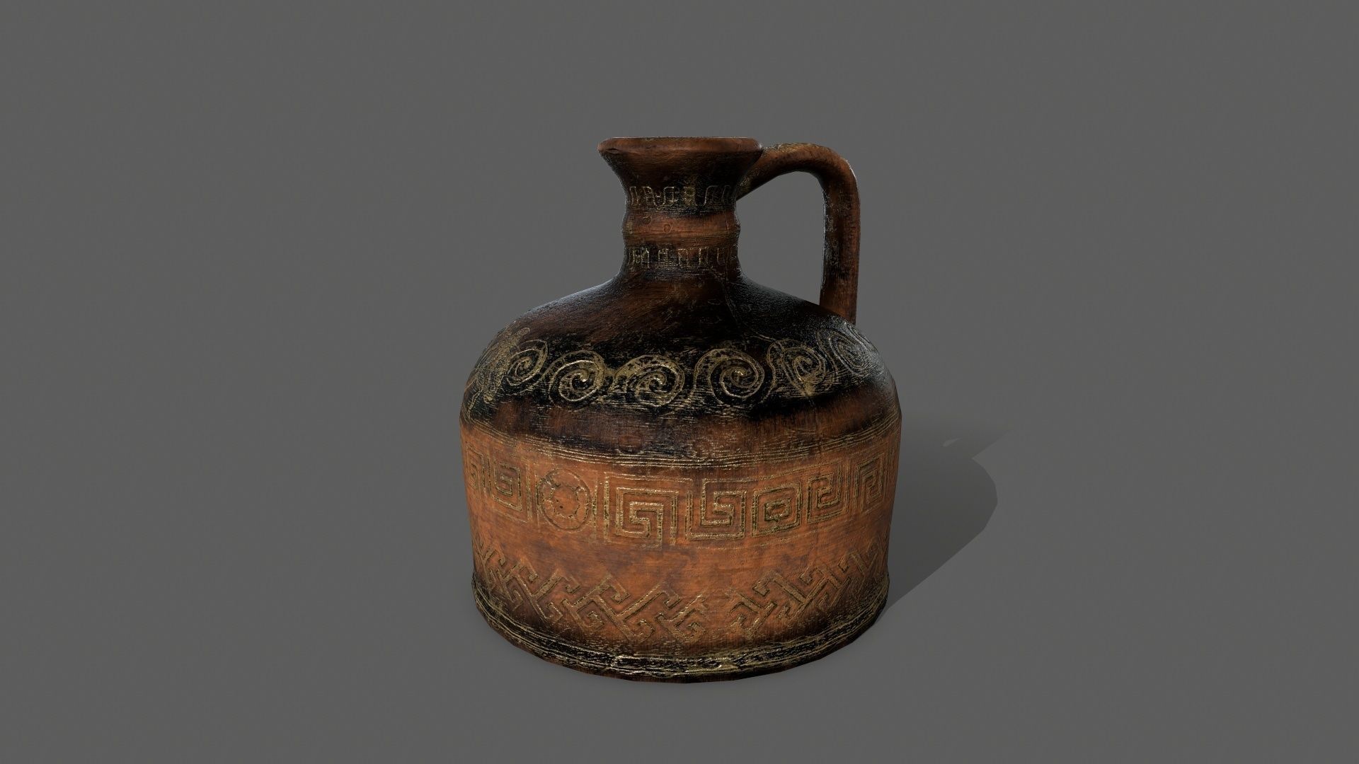 vase set greek Low-poly 3D model_8