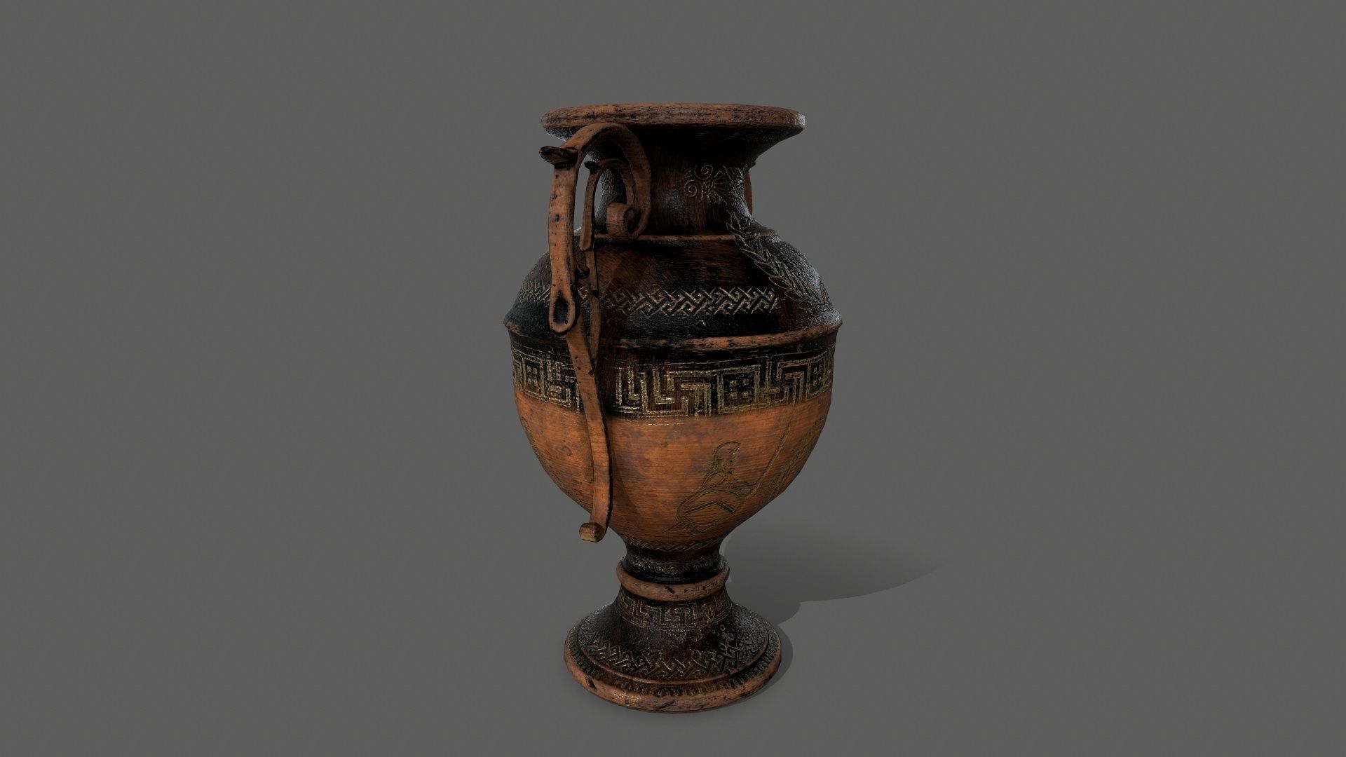 vase set greek Low-poly 3D model_23