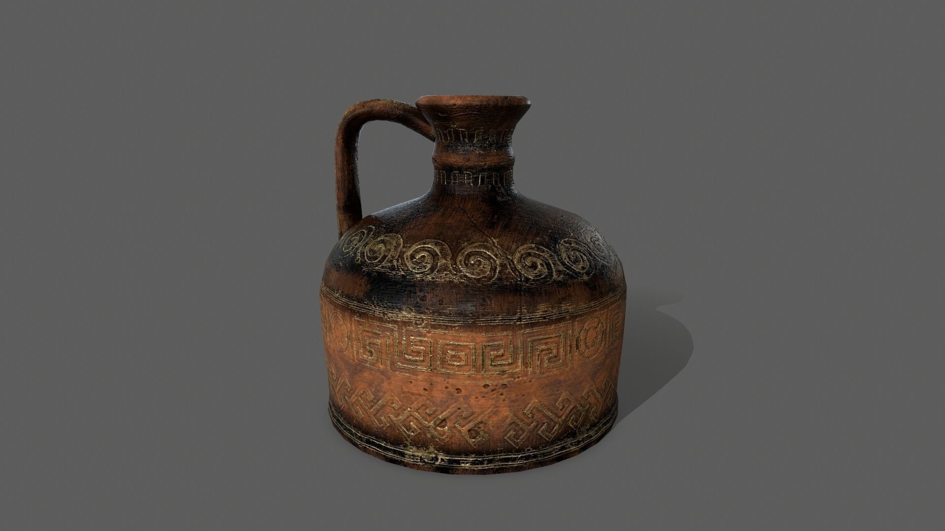 vase set greek Low-poly 3D model_6