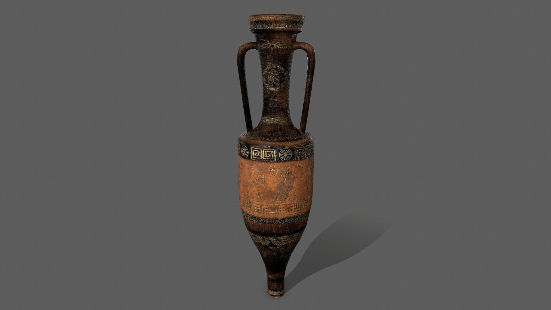 vase set greek Low-poly 3D model_12