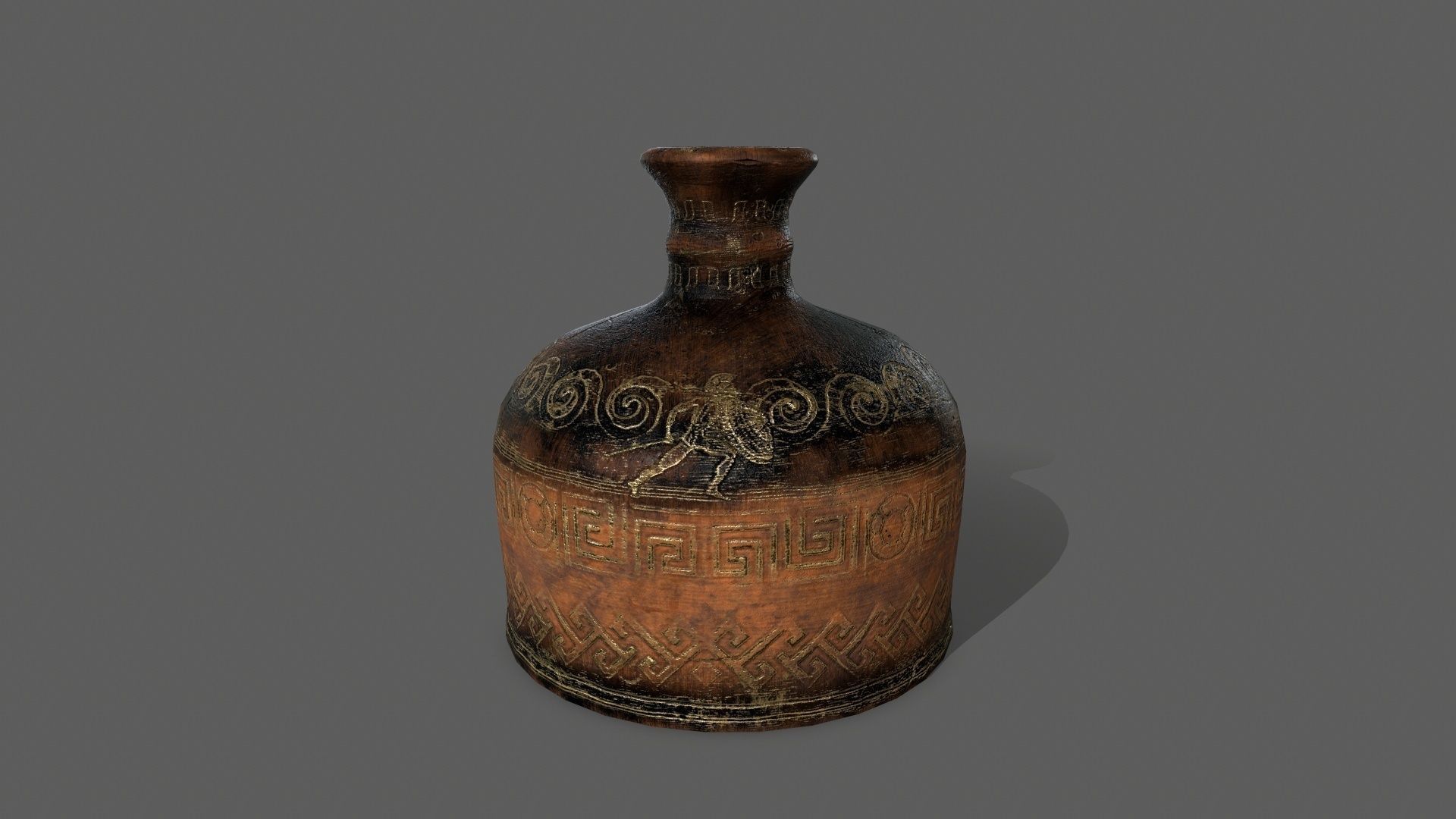 vase set greek Low-poly 3D model_9
