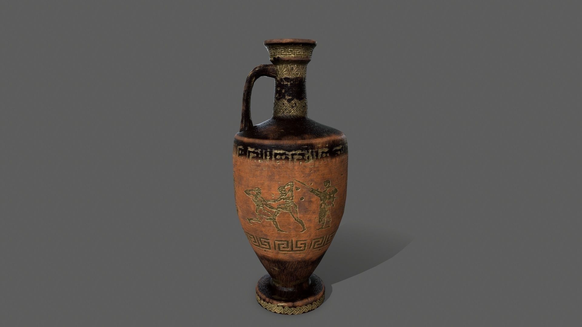 vase set greek Low-poly 3D model_3