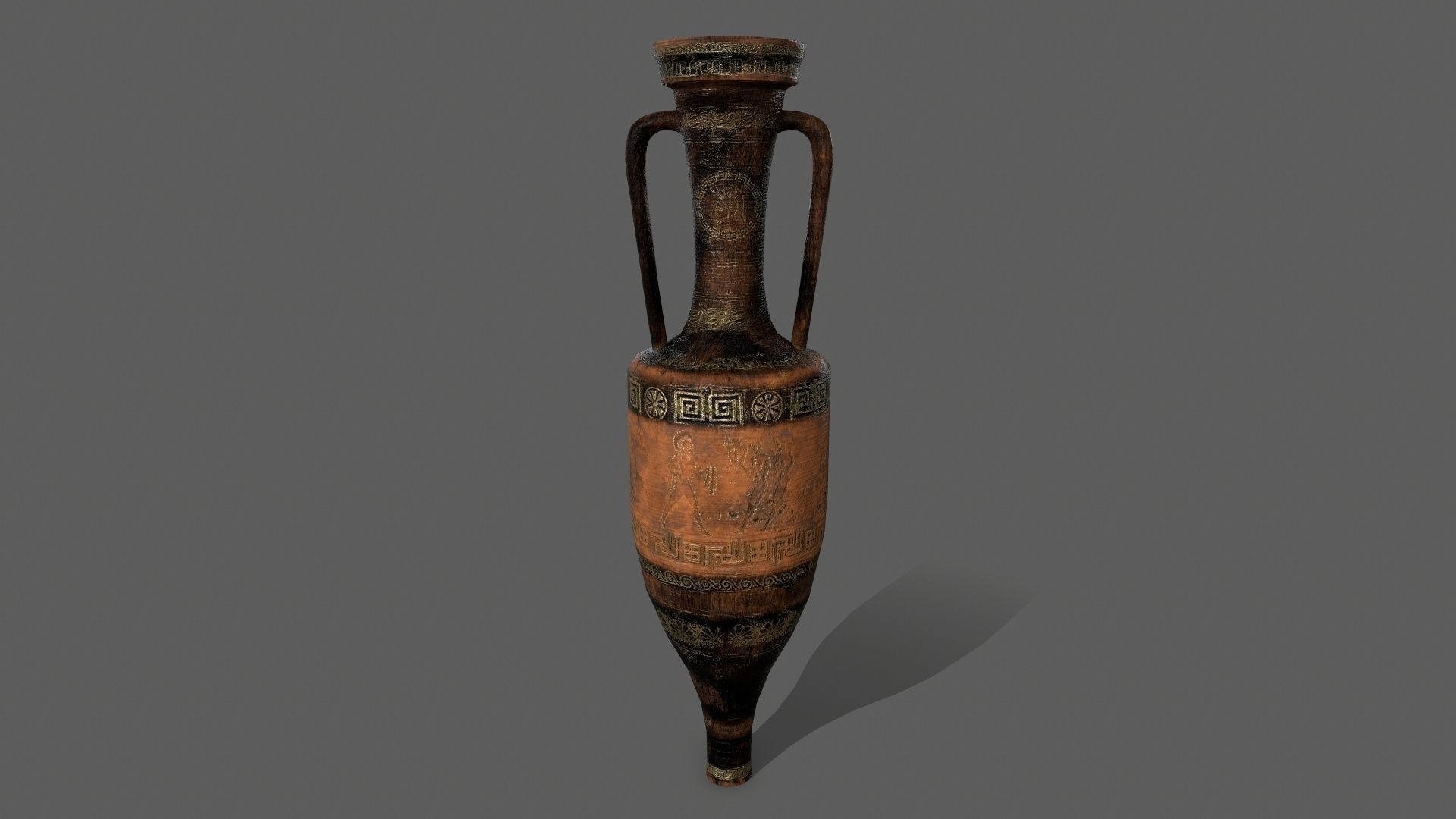 vase set greek Low-poly 3D model_10