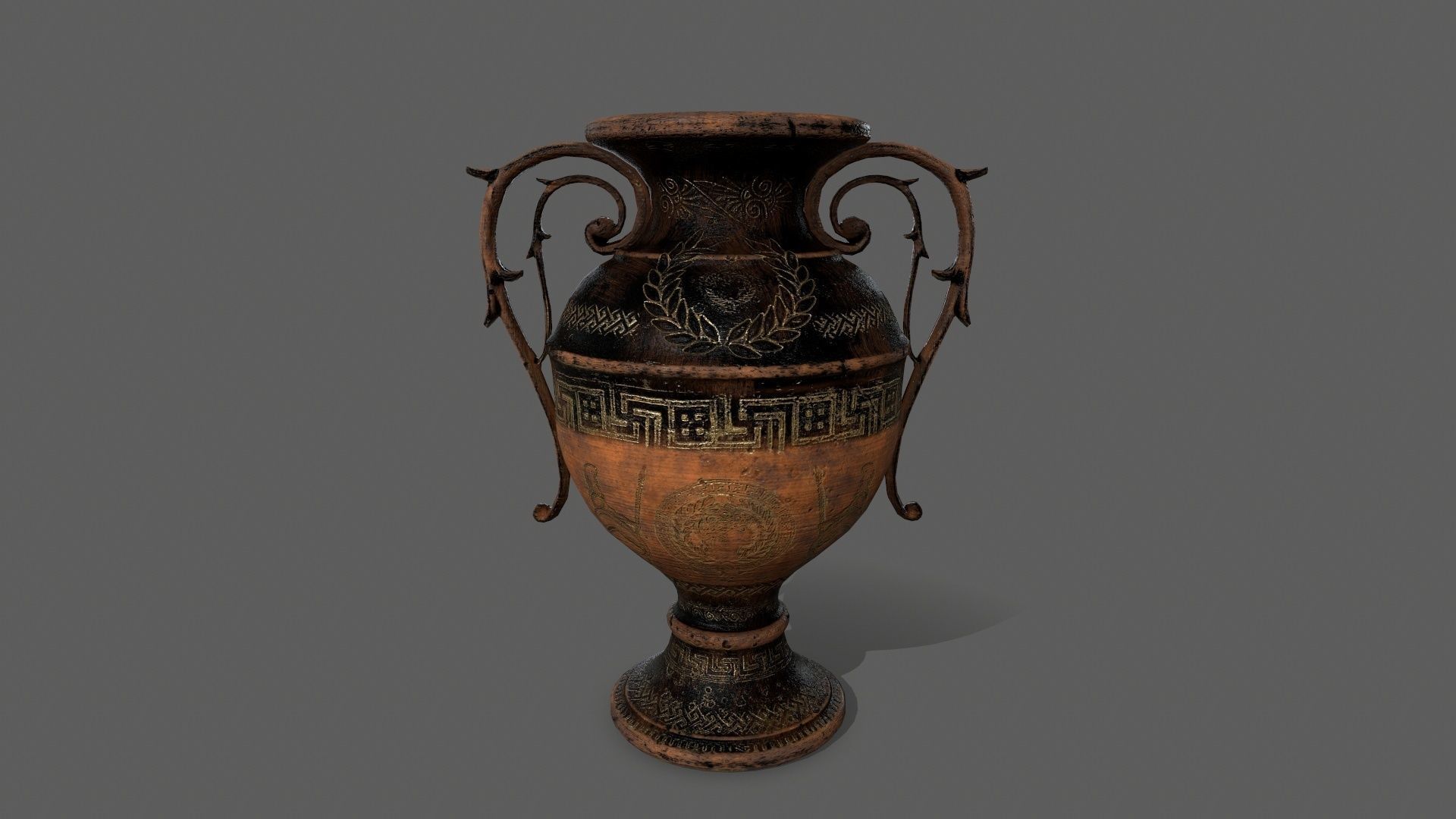 vase set greek Low-poly 3D model_22