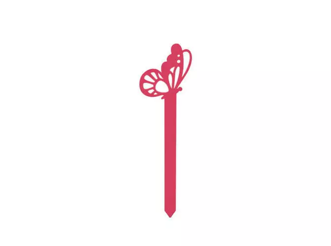 Bookmark butterfly on stick 3D print model_0