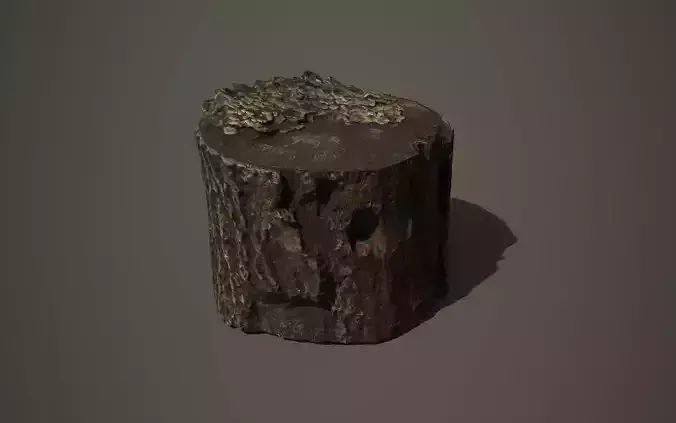 Tree stump Low-poly 3D model