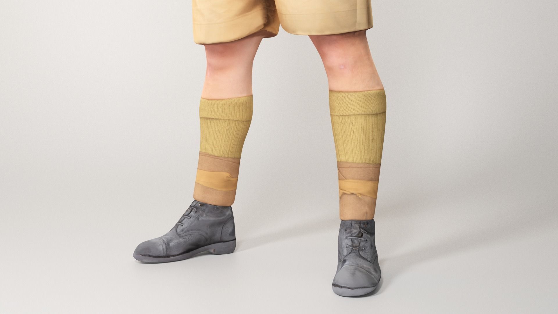 Animated Australian infantryman character from World War 2 91 Low-poly 3D model_10