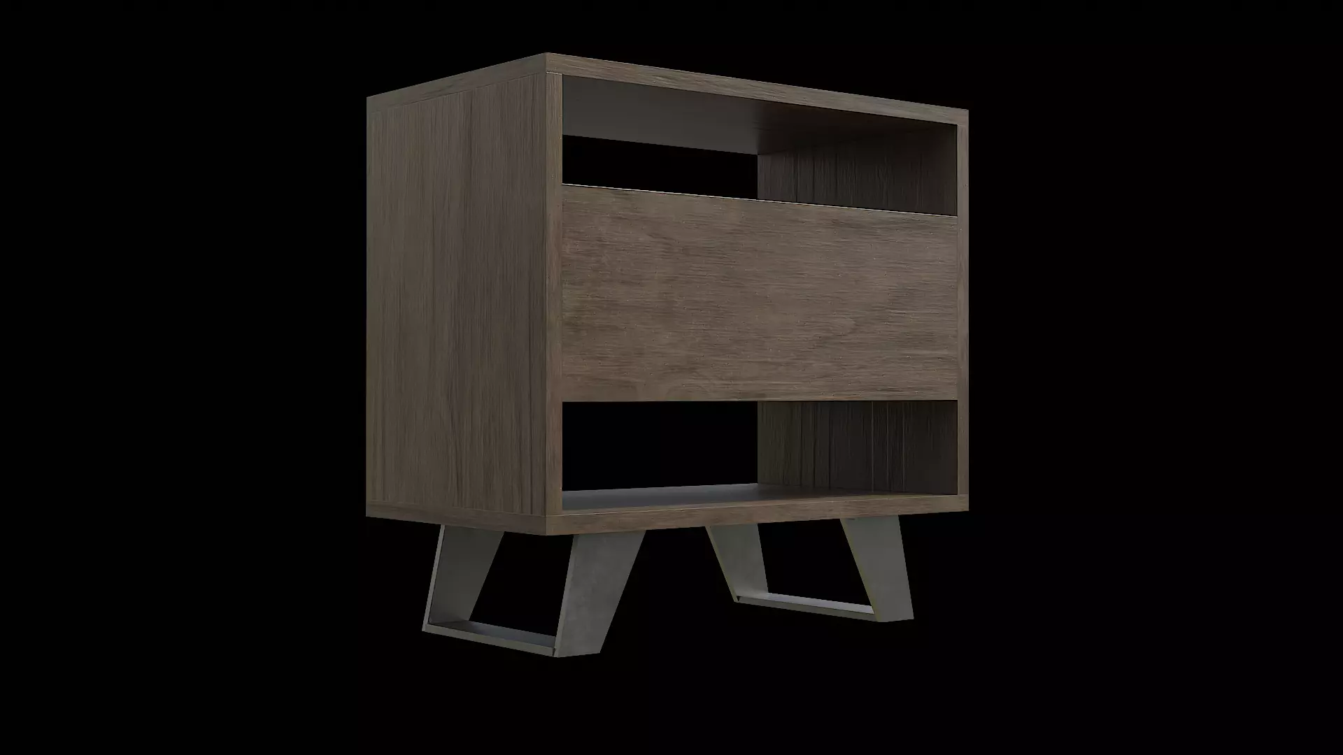 Cabinet wooden 04 Low-poly 3D model