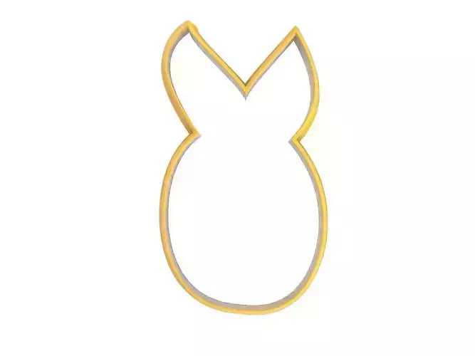 0017 Egg with rabbit ears  cookie cutter 3D print model