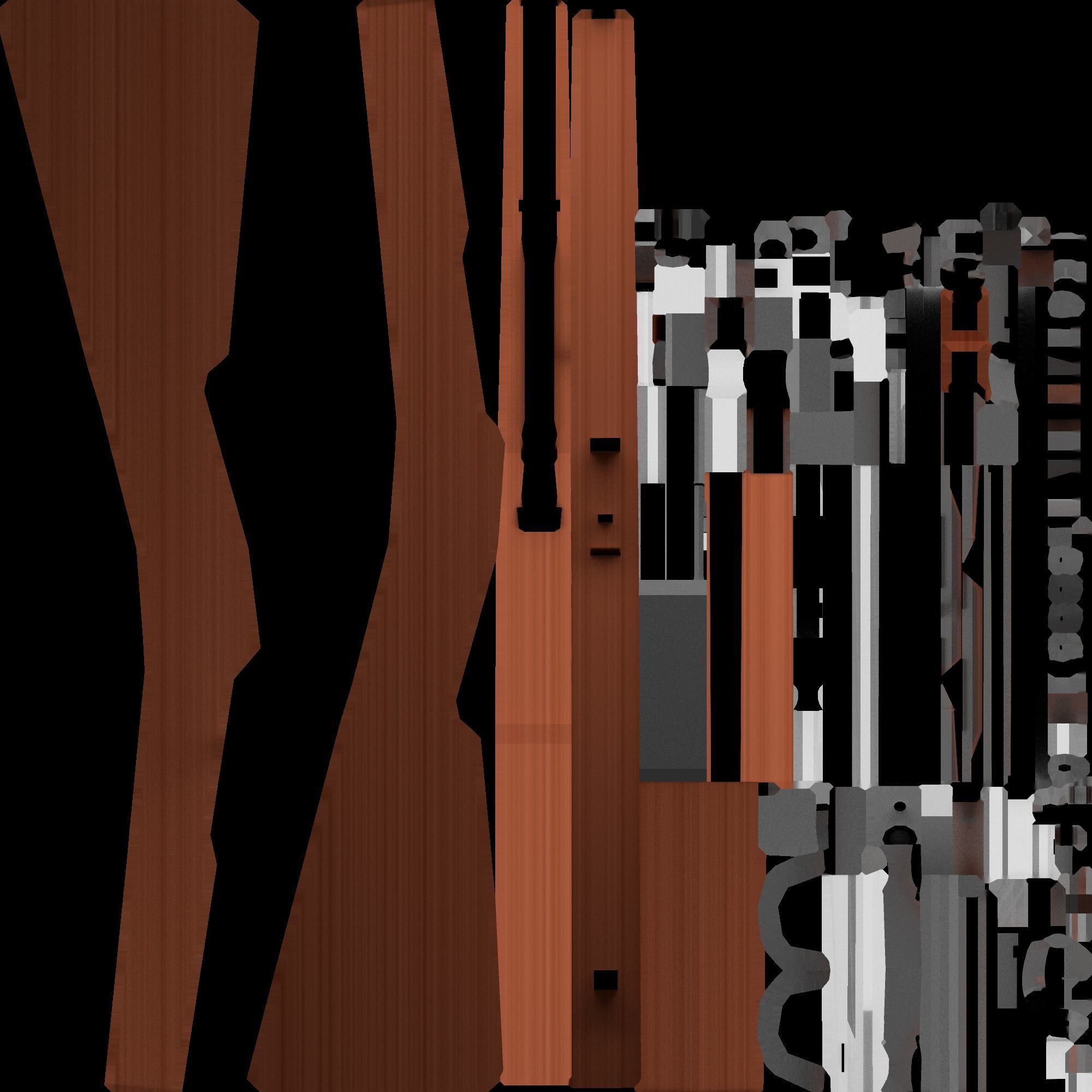 SOLDIER 1880 CHILEAN ARMY Low-poly 3D model_19