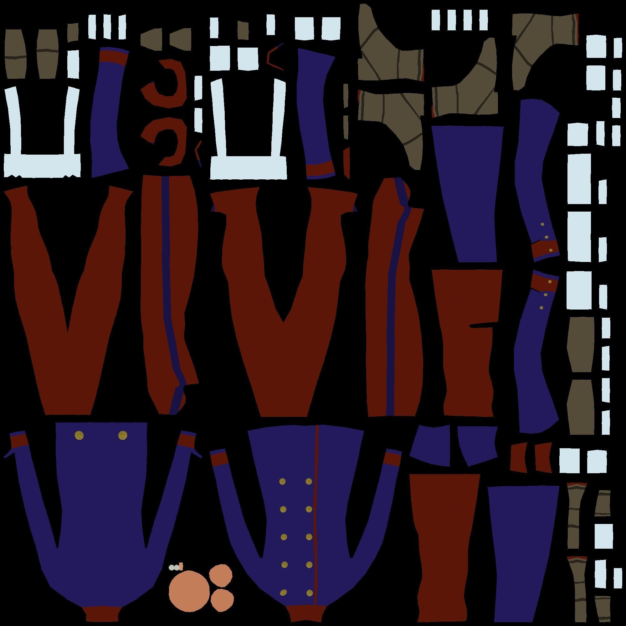 SOLDIER 1880 CHILEAN ARMY Low-poly 3D model_17