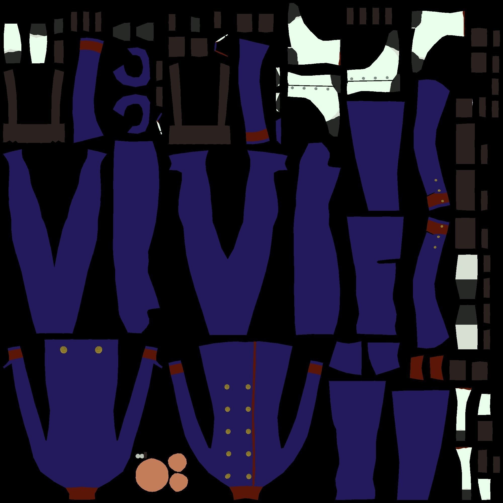 SOLDIER 1880 CHILEAN ARMY Low-poly 3D model_20