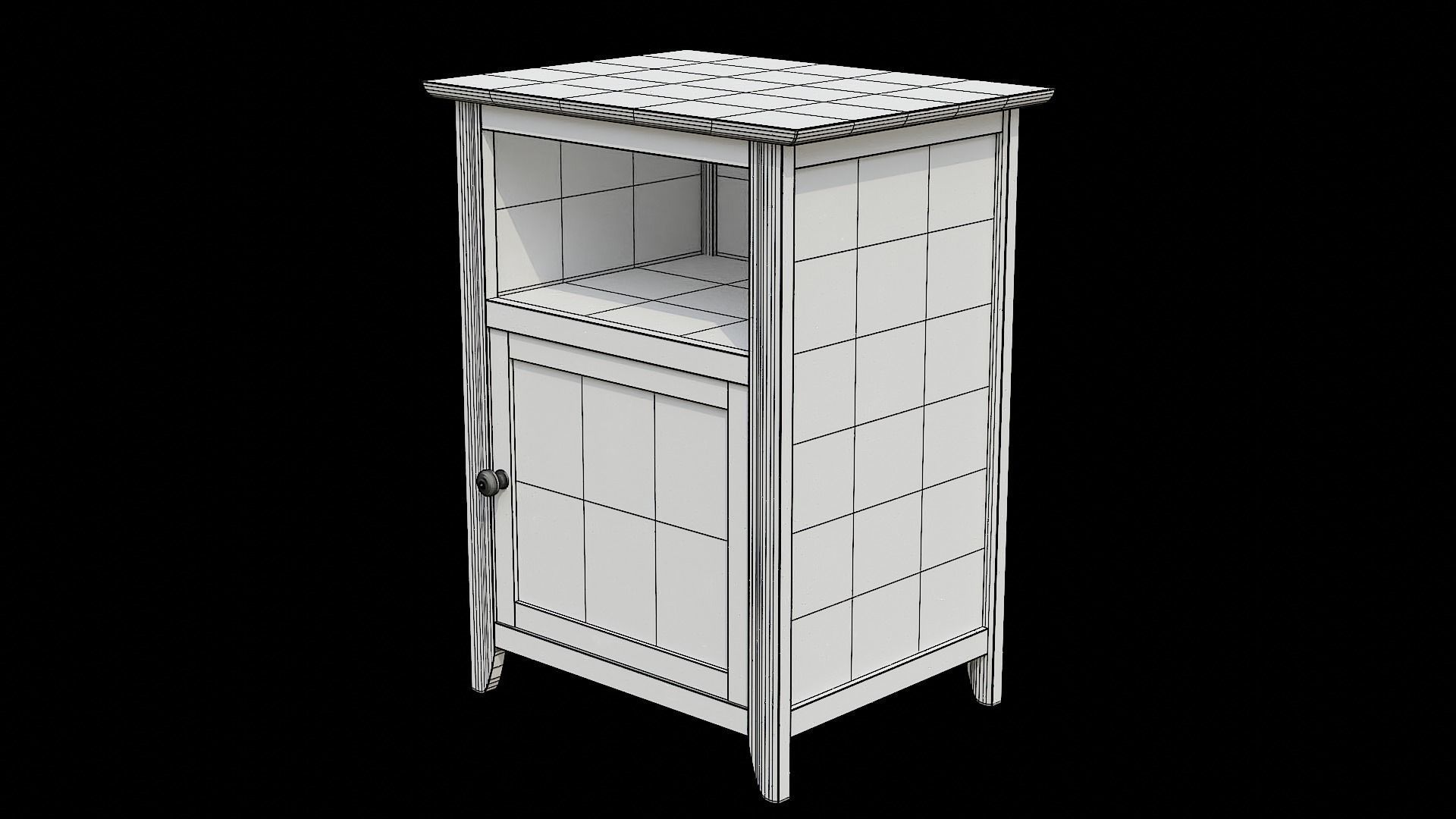 Cabinet Shelve 02 Low-poly 3D model_7