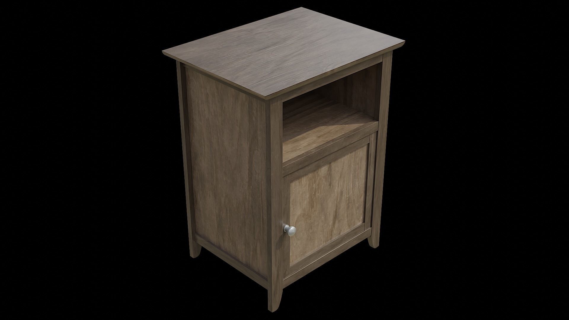 Cabinet Shelve 02 Low-poly 3D model_4