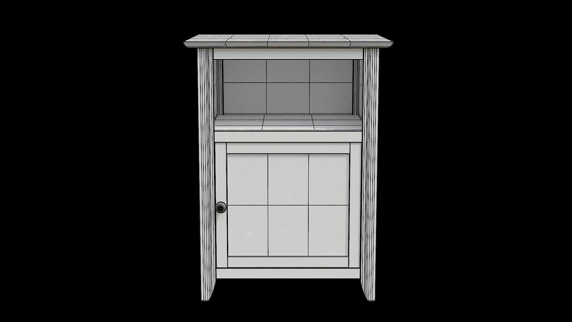 Cabinet Shelve 02 Low-poly 3D model_6