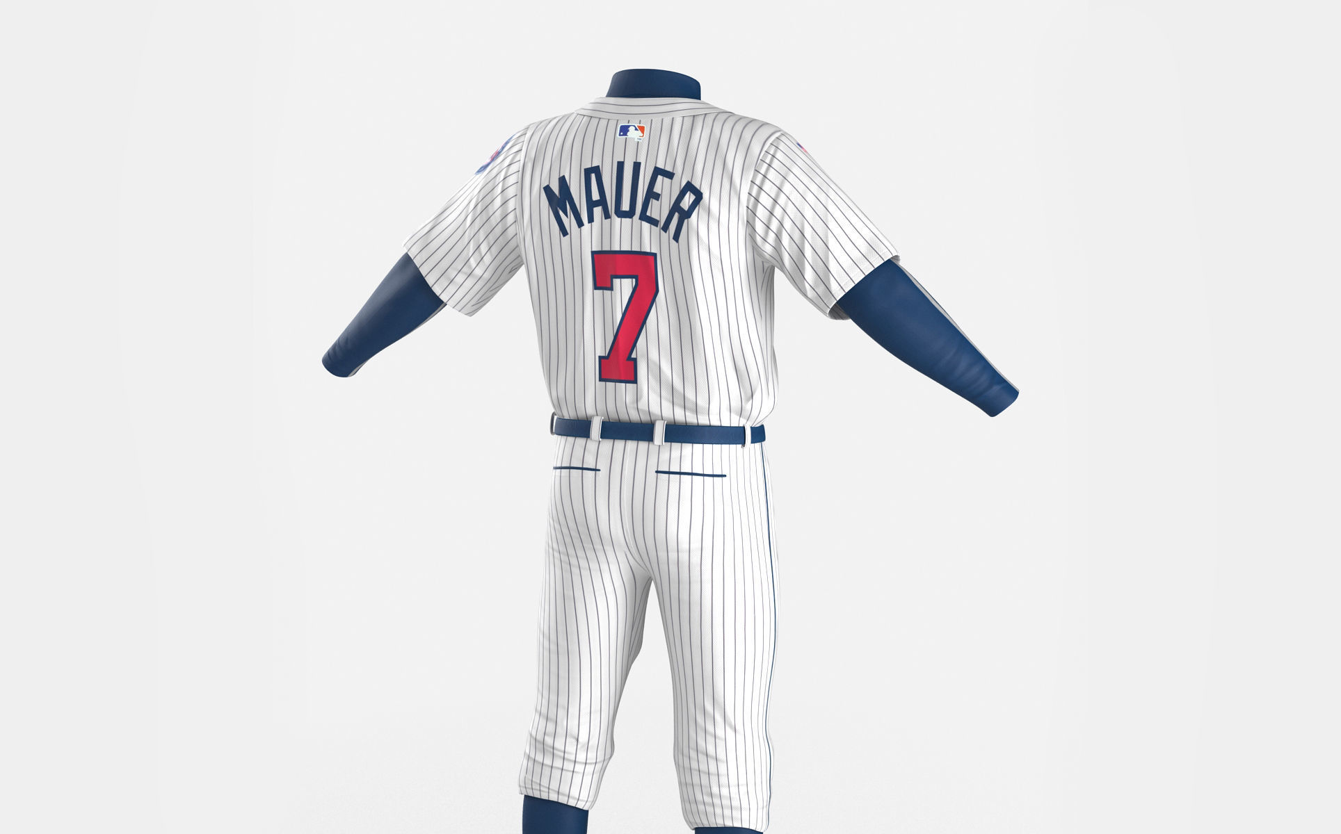 Baseball Player Outfit Twins 3 3D model_6