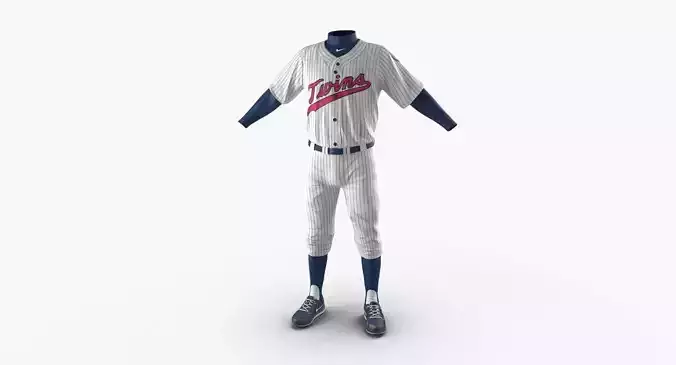 Baseball Player Outfit Twins 3 3D model