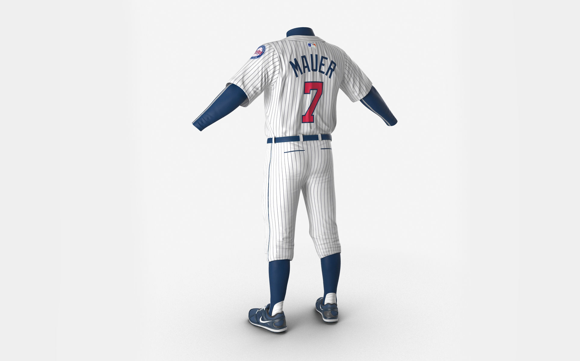 Baseball Player Outfit Twins 3 3D model_4
