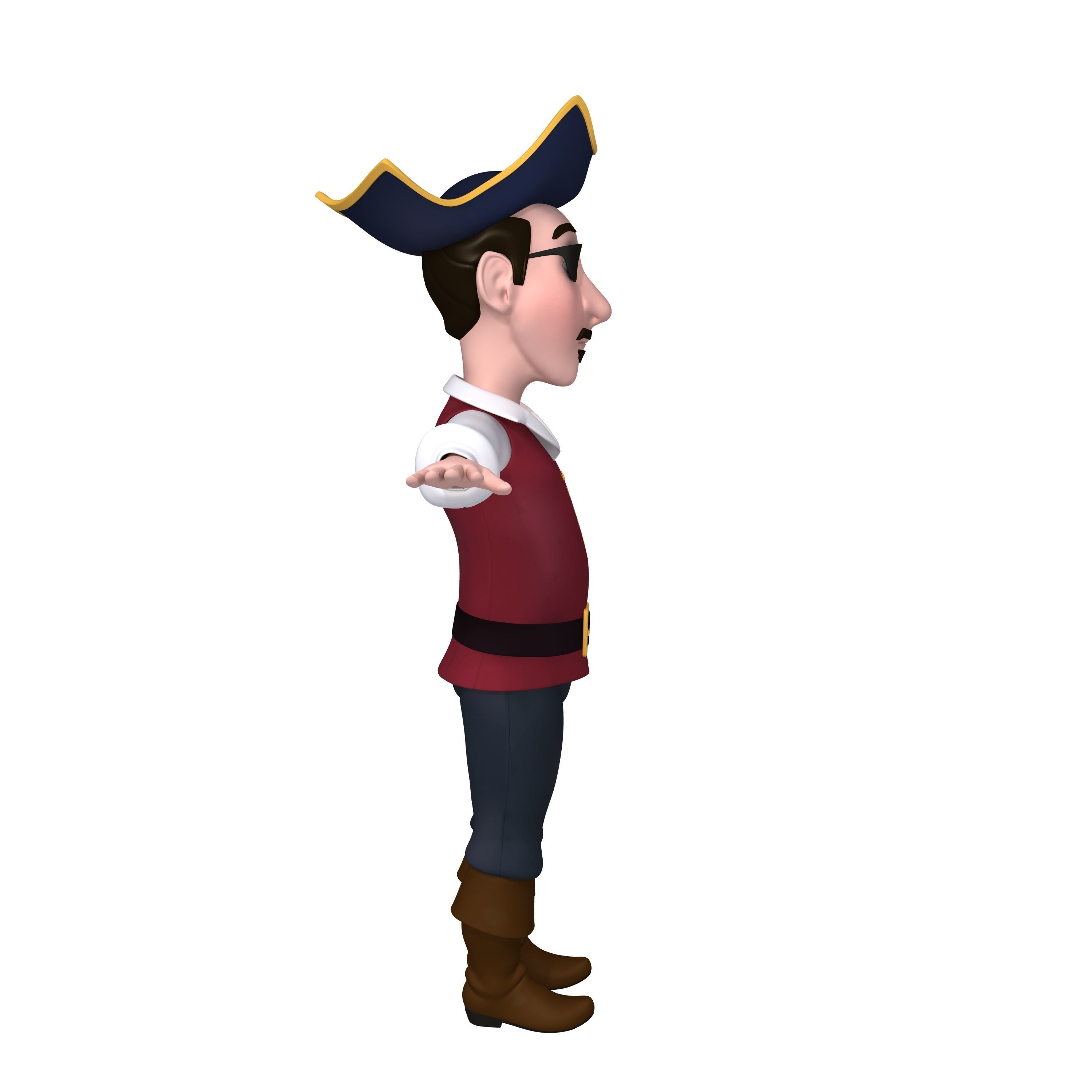 Pirate Cartoon 3D model_1