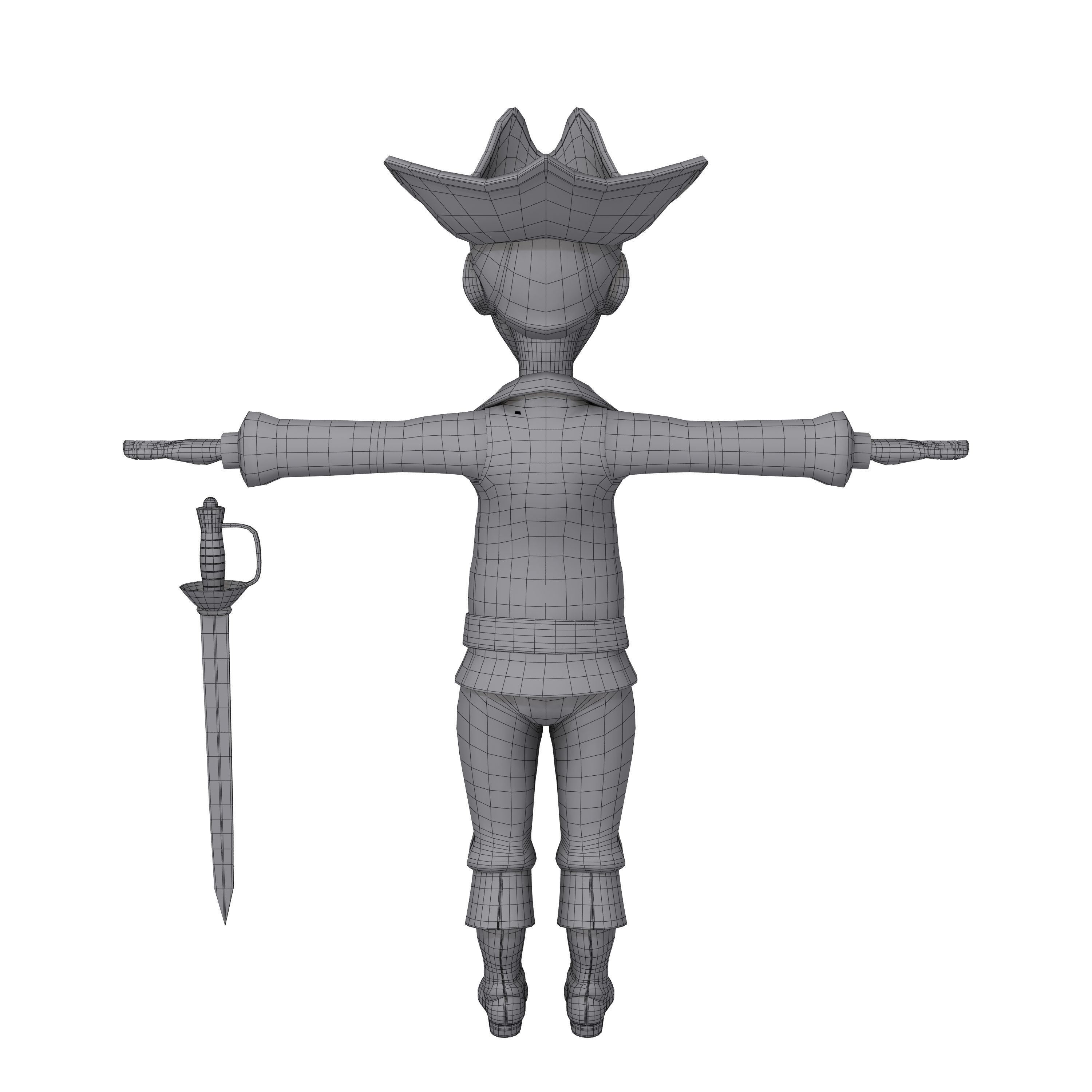 Pirate Cartoon 3D model_10