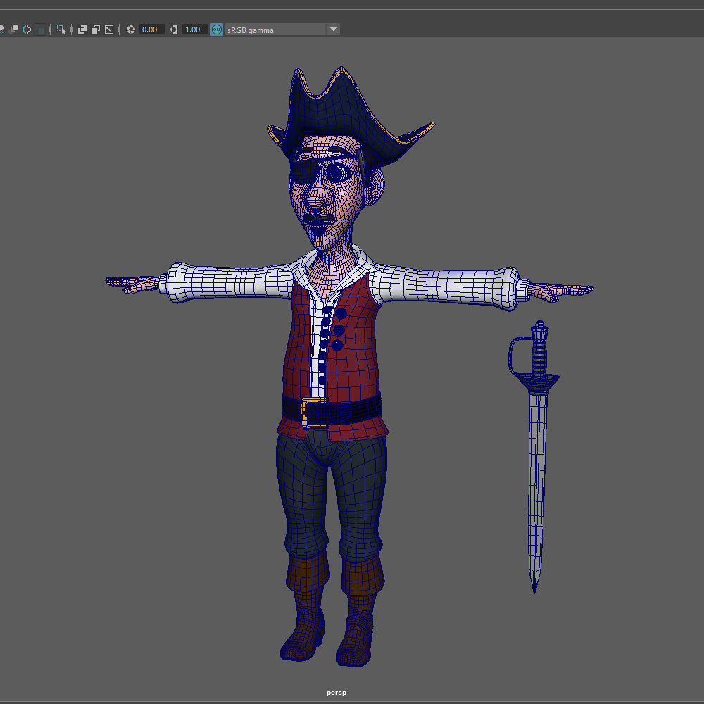 Pirate Cartoon 3D model_13