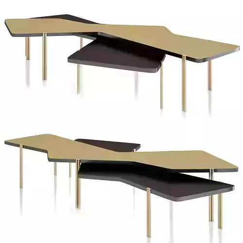 Durame AMARANTH AND PINK JEAN STACKABLE TABLES 3d model Low-poly 3D model