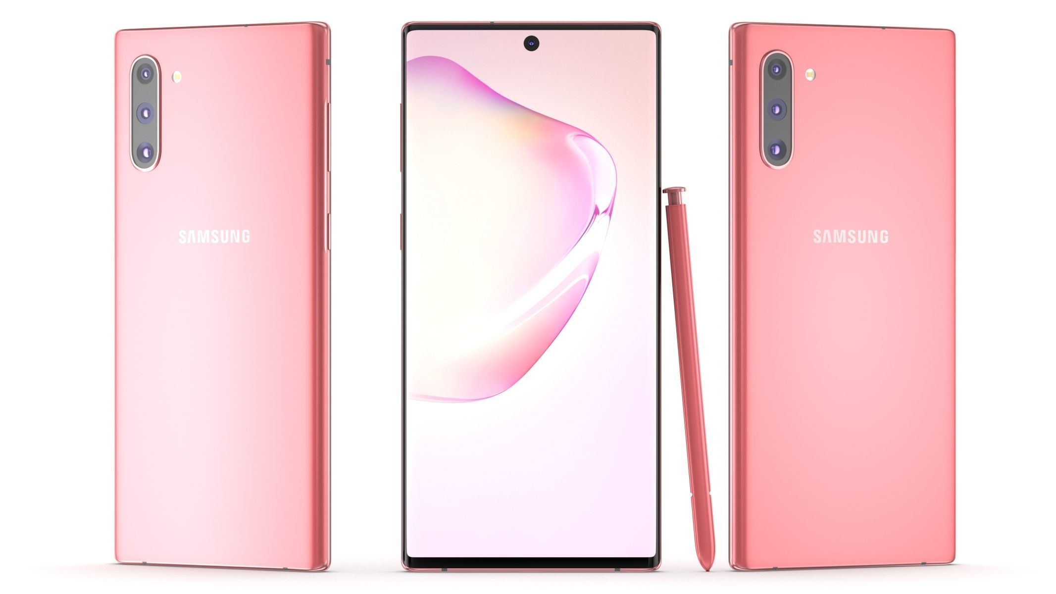 Samsung Galaxy Note 10 All Colors 3D model_33