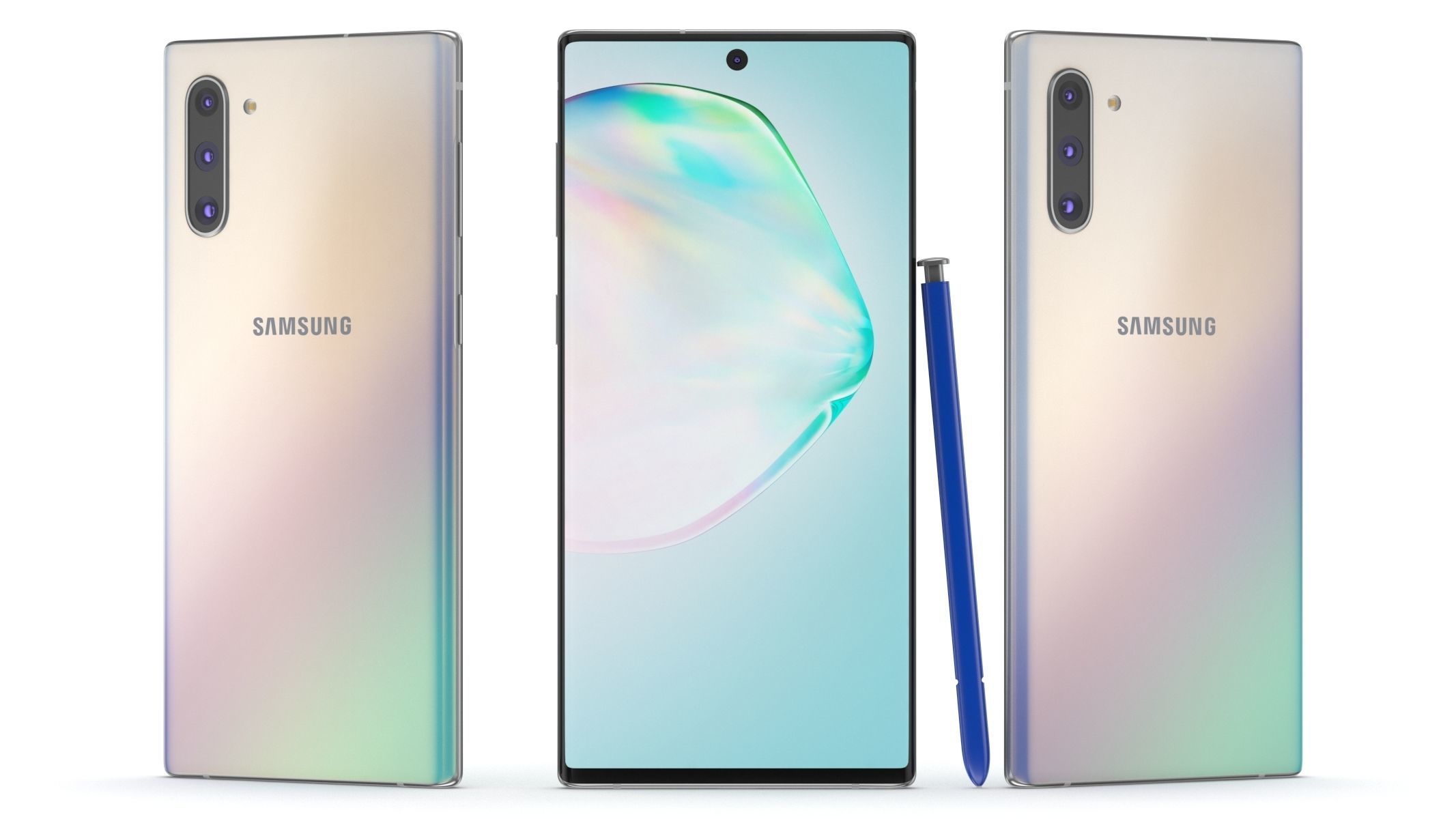 Samsung Galaxy Note 10 All Colors 3D model_26