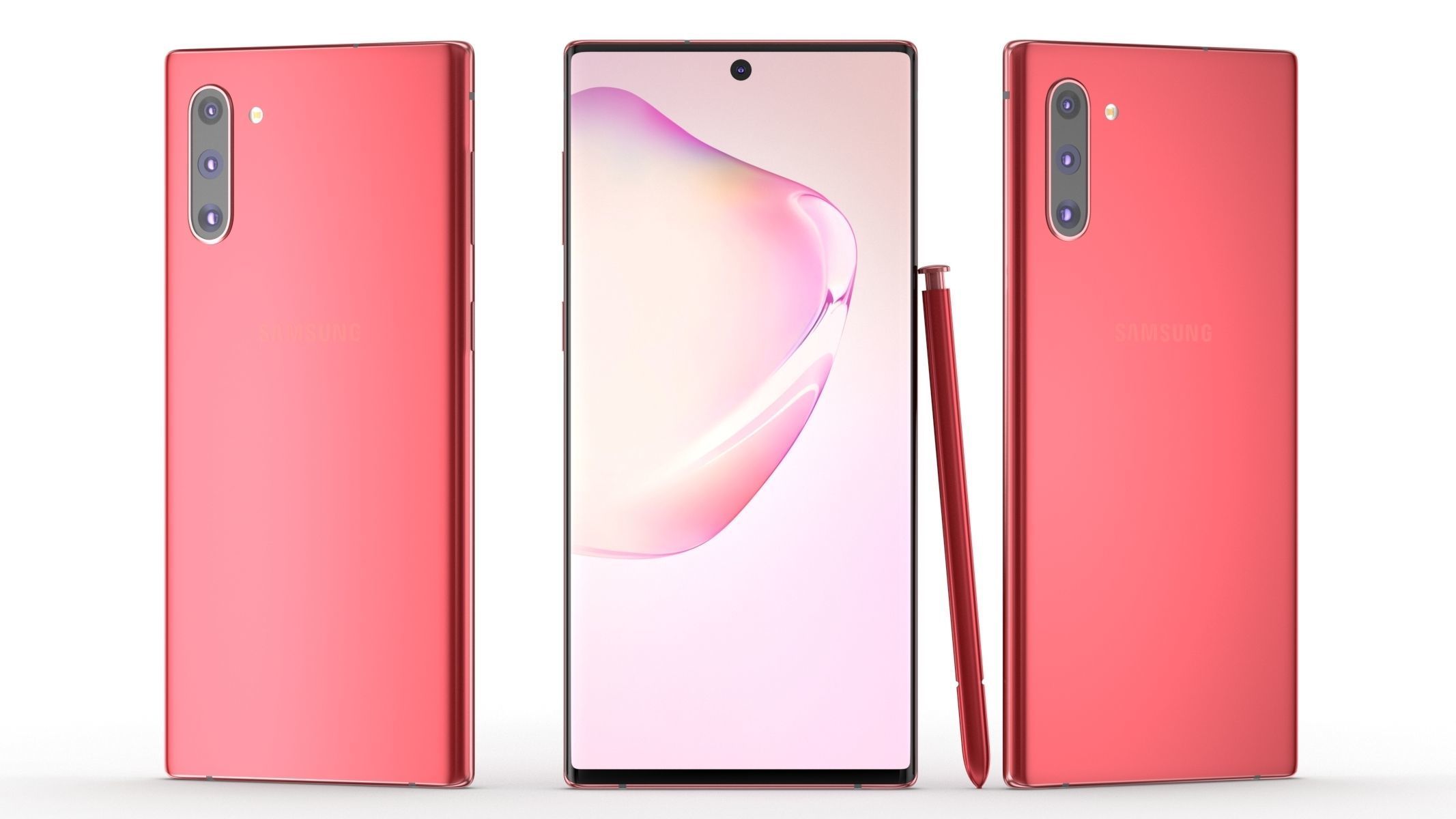 Samsung Galaxy Note 10 All Colors 3D model_49